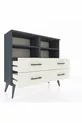 Arges Dresser 4 Shelves 4 Drawers Anthracite-Anthracite/Moonstone