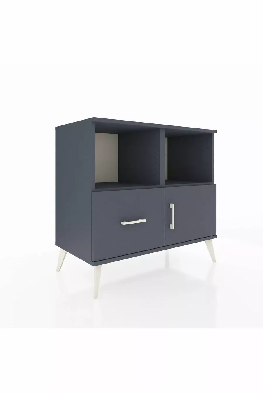 Hyperion Dresser with 2 Shelves, 1 Drawer, and 1 Door Anthracite-Anthracite
