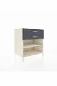 Kronos Dressoir Enkel Plank 2 Laden Agaatgrijs-Antraciet