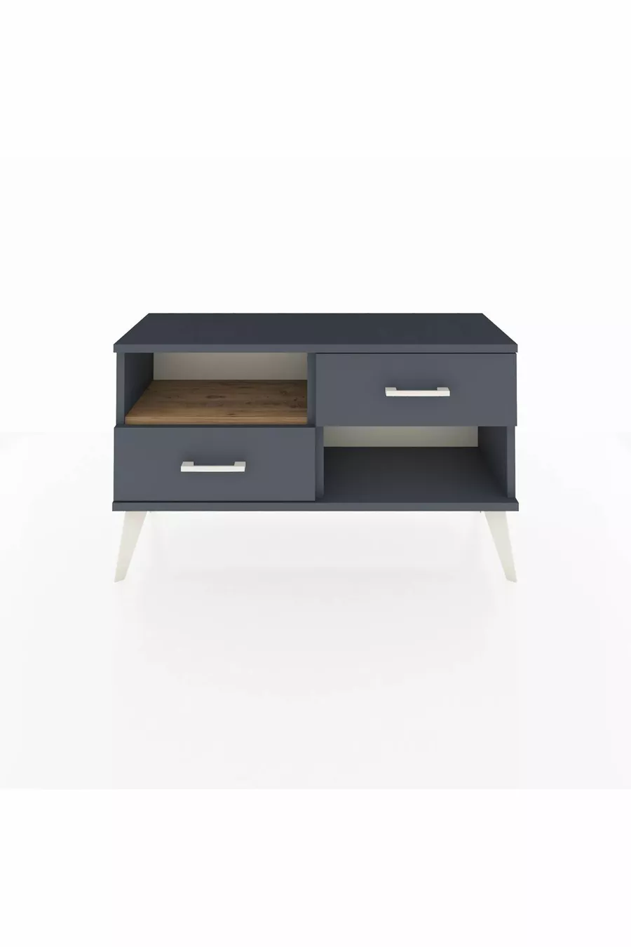 Arges Dressoir Enkele Plank 2 Lade Antraciet- dennen/Antraciet