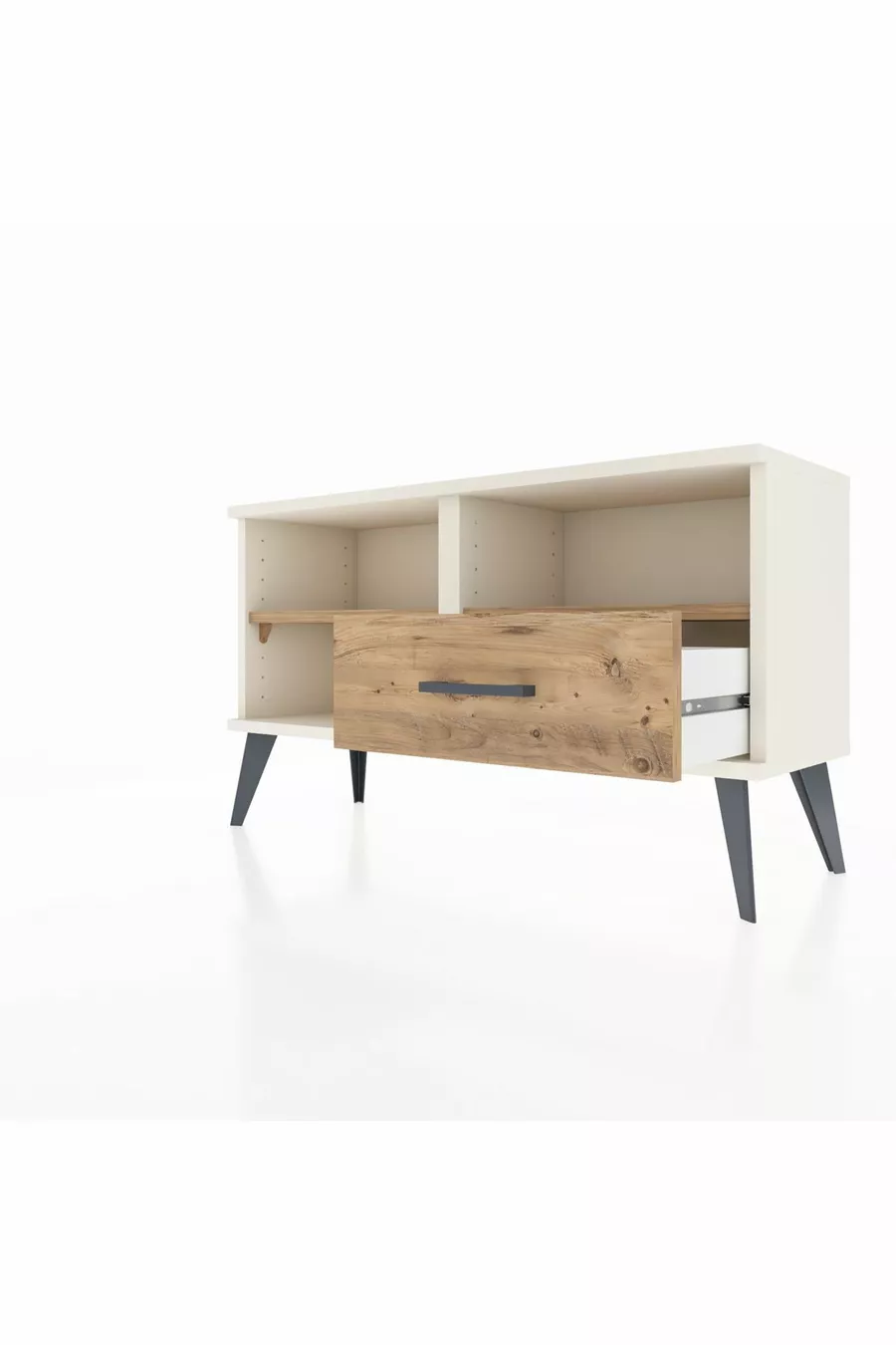 Arges Kommode 2 Regale Einzelschublade Achat-Kiefer