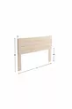 cm Solid Wood Bed Headboard with Legs Natural Cm Solid Natural