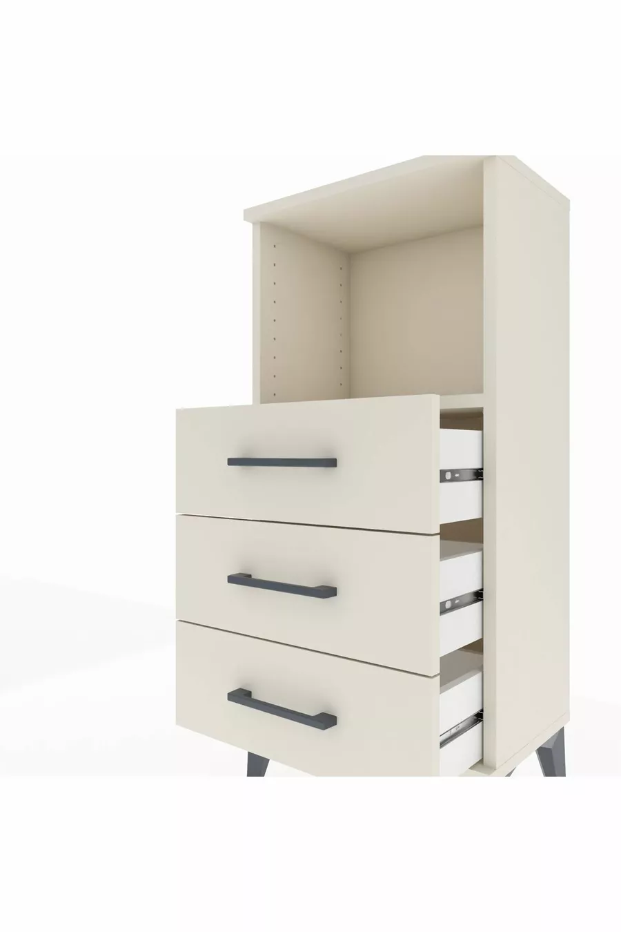 Argeş Commode met één plank en 3 lades, Agaat-Agaat
