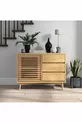 Ligna Natural Wood Console - With Doors and 3 Drawers
