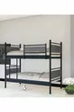 Gm Star Lits superposés Bois et Métal Noir-anthracite Gris