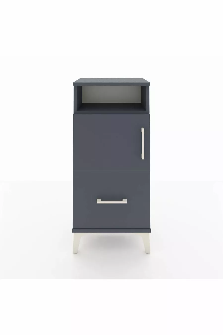 Arges Cabinet with 2 Shelves, 1 Drawer, 2 Doors, Anthracite-Anthracite