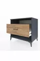 Commode Kronos à une étagère et un tiroir Anthracite-Épicéa