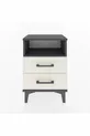 Arges Commode Single Shelf 2 Drawers Anthracite-Attica Marble