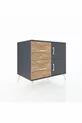 Kronos Dresser Single Shelf 2 Drawers 2 Doors Anthracite-Anthracite/Pine