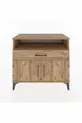 Commode Hyperion 2 étagères, 1 tiroir, 2 portes, pin-pin
