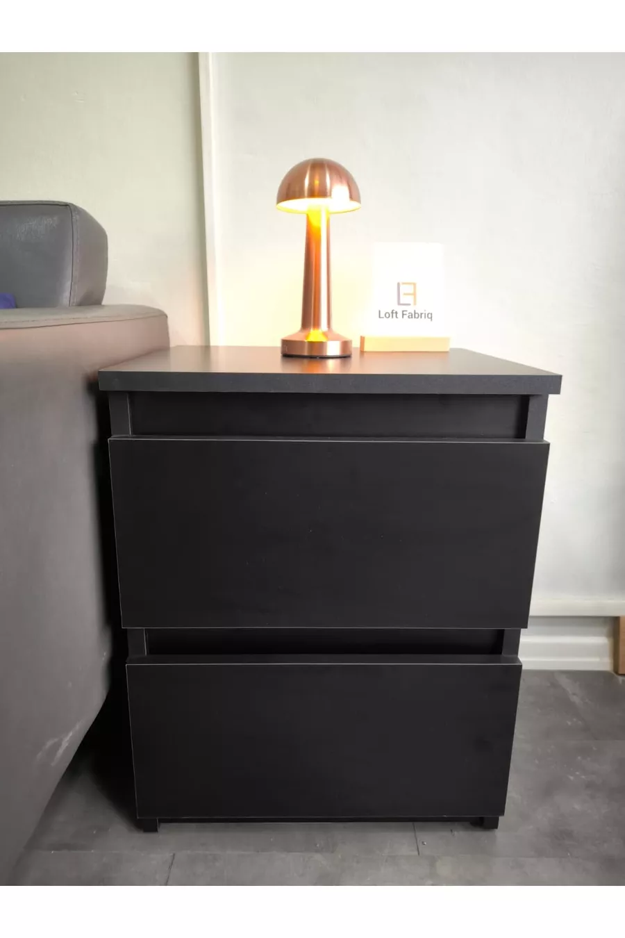 Comodino con Scomparto Segreto e Serratura RFID (NON RICHIEDE MONTAGGIO)