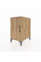 Table de chevet Aura à 2 étagères et 1 porte en pin-Pin | Table de chevet sur pieds hauts