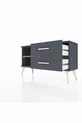 Arges Dressoir Enkele Plank 2 Lade Antraciet-dennen/Antraciet