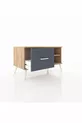 Hyperion Dresser Single Shelf Single Drawer Pine-Pine/Anthracite