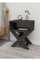 Тумбочка с газетницей на ножках Home Enda X, кофейный столик, антрацит
