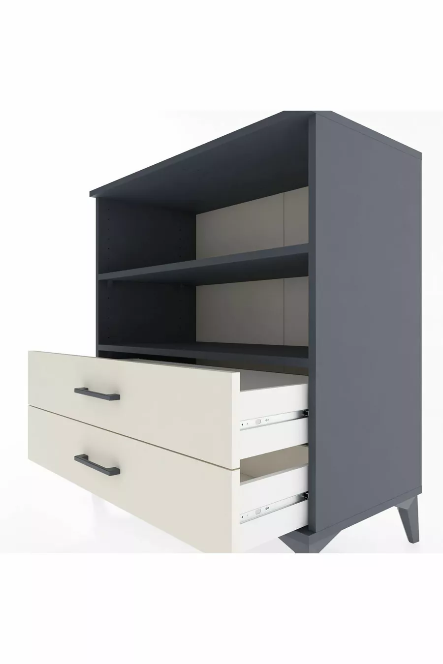 Hyperion Dressoir 2 Planken 2 Laden Antraciet-Leisteen