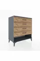 Commode Hyperion 4 tiroirs Anthracite-Sapin