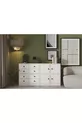 Commode avec placard et tiroirs blanche Cm -ç