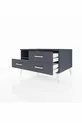 Commode Kronos à une étagère et trois tiroirs Anthracite-Anthracite