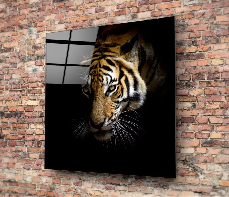 Peinture sur verre de tigre