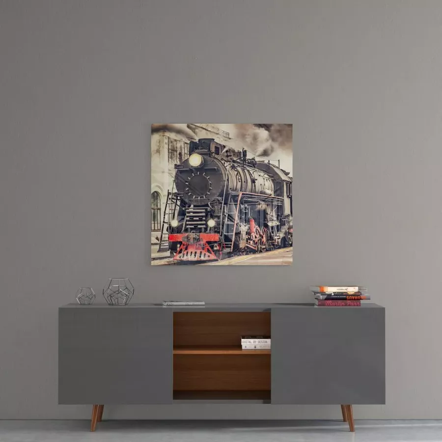 Peinture sur verre de train