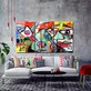 Peinture Géante Abstraite de Violoncelle en Verre