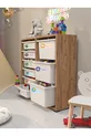 Armoire polyvalente Beyza avec 9 paniers et autocollants pour jouets