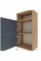Chevet Arges à une étagère et deux portes, pin-anthracite