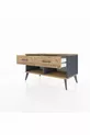 Commode Hyperion 2 tiroirs Anthracite-Sapin