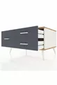 Commode Kronos 3 tiroirs Pierre de lune-Pin/Anthracite
