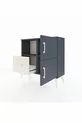 Commode Arges à 2 étagères, 1 tiroir, 2 portes, Anthracite-Anthracite/Gris pierre