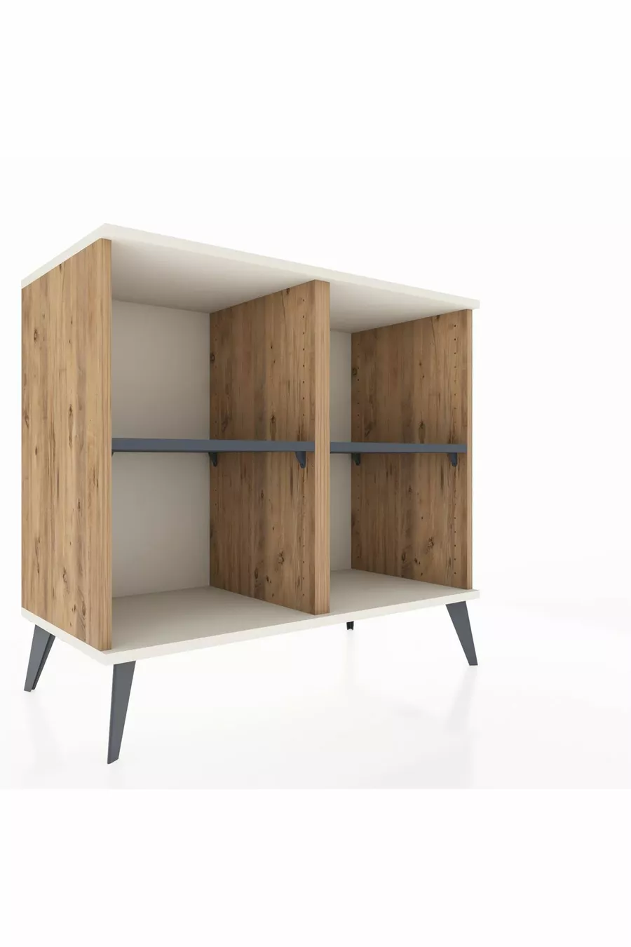 Hyperion Kommode 2 Regale Kiefer-Marmor/Anthrazit