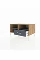 Commode Kronos 2 étagères 1 tiroir Pin-Anthracite