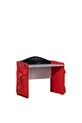Kinderkamer - Bed met Jaguar-auto, Kledingkast met 3 deuren, Bureau, Ladekast, Boekenkast - Rood