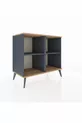 Commode Hyperion 2 étagères Anthracite-Pin/Anthracite
