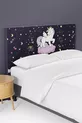 Housse de tête de lit avec motif licorne violet pour chambre d'enfant