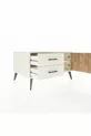 Commode Kronos à une étagère, 2 tiroirs et une porte, Pierre de Lune-Sapin/Pierre de Lune