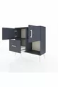 Commode Arges 2 étagères 1 tiroir 2 portes Anthracite-Anthracite