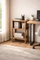 Linde Walnuss Nachttisch Minimalistisches MDF Laminat mit Holzfüßen Design; Schlafzimmer - Wohnzimmer - Büro