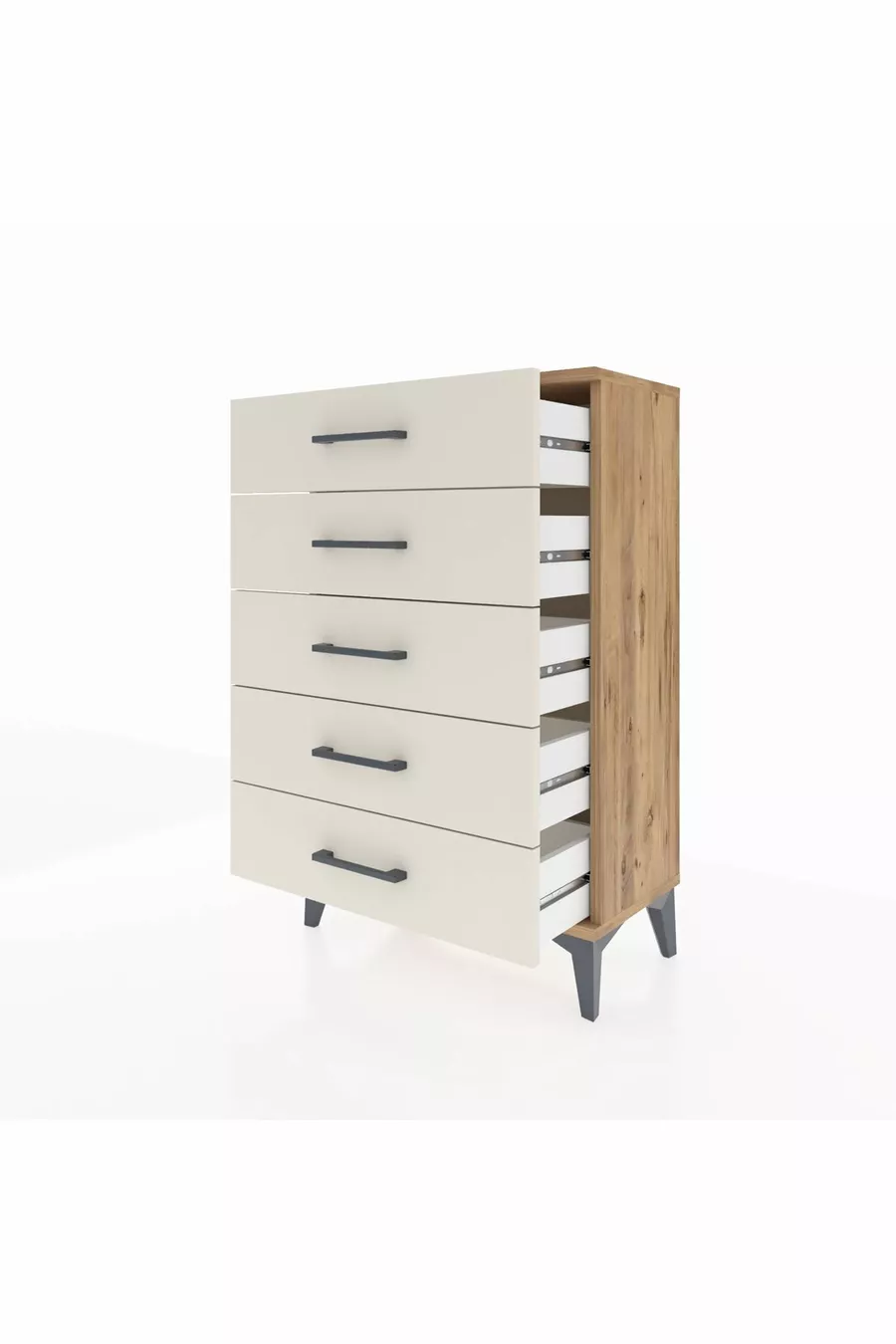 Silva Commode 5 Tiroirs Pin-Achat | Élégant et Pratique
