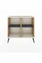 Commode Arges à 2 étagères Pin-Silex/Anthracite