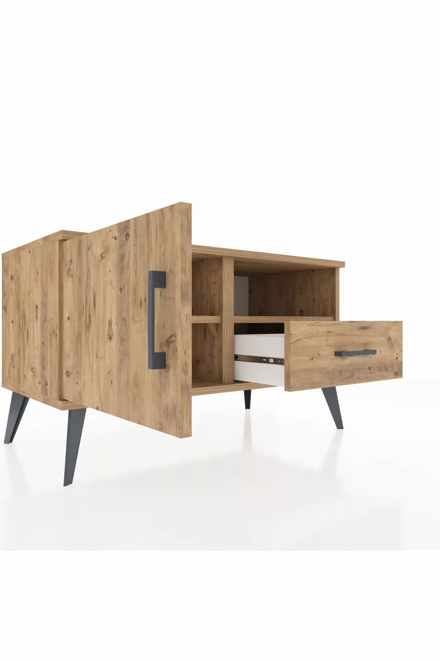 Hyperion Dressoir 2 Planken Met 1 Lade En 1 Deurtje Den-Hout