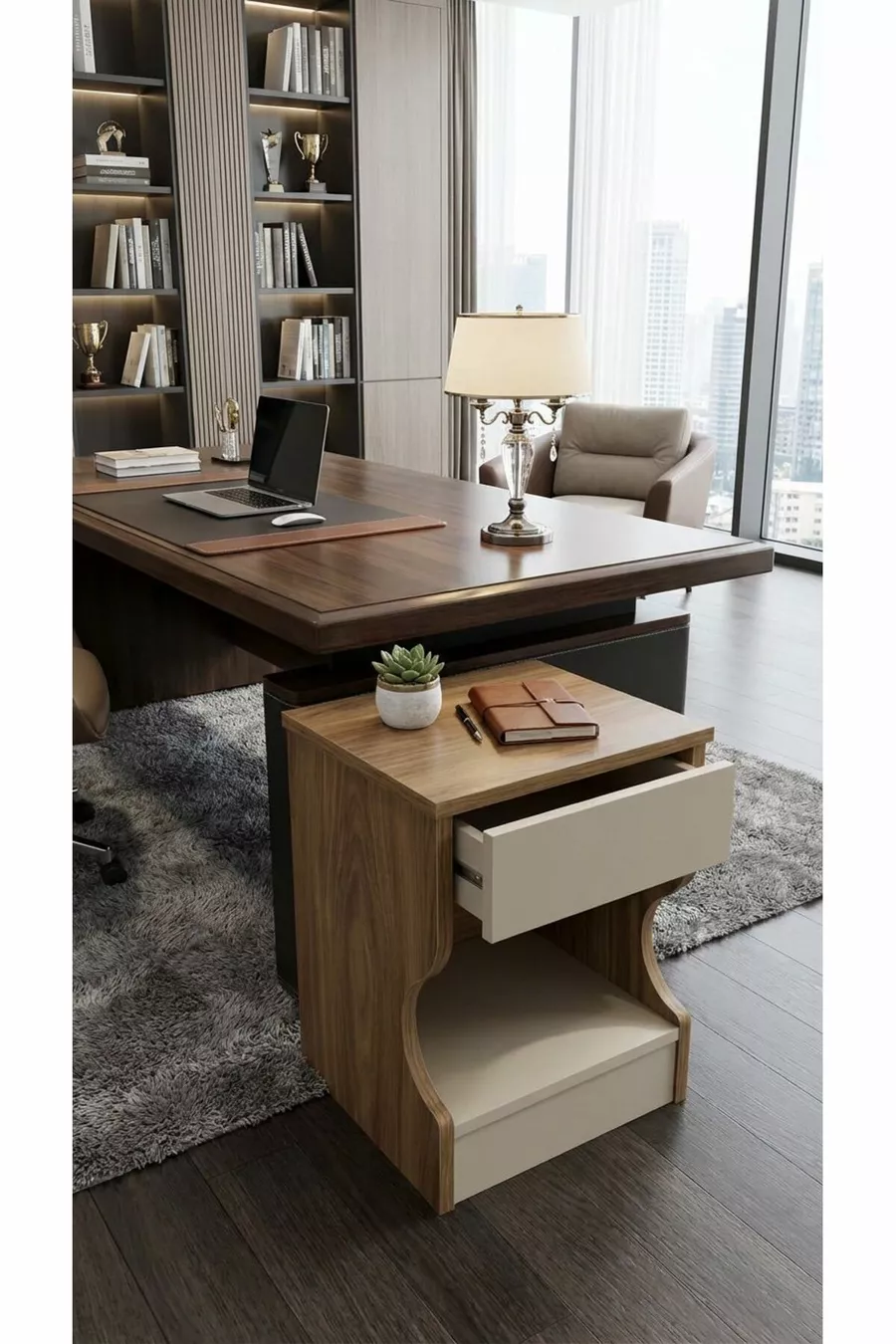 Table de chevet avec compartiment secret - MDF de première qualité