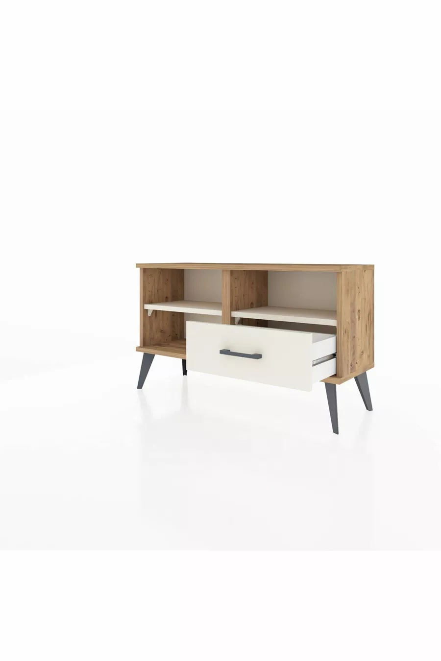 Arges Kommode mit 2 Regalen und 1 Schublade Kiefer-Marmoreffekt