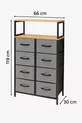 2-Shelf 8-Drawer Dresser Bedroom Kids' Room Organizer with Leather Drawers