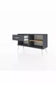 Commode Arges à une étagère et un tiroir Anthracite-Pin/Anthracite