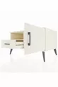 Commode Kronos avec 2 étagères, 1 tiroir et 1 porte, couleur Pierre de Lune