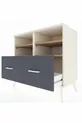 Commode Hyperion 4 étagères 2 tiroirs Pierre de Lune-Pin/Anthracite