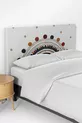 Housse de tête de lit et de lit coffre pour chambre d'enfant à motif arc-en-ciel beige