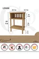 Comodino Linde Minimalista in MDF laccato e gambe in legno; Camera da letto - Soggiorno - Ufficio